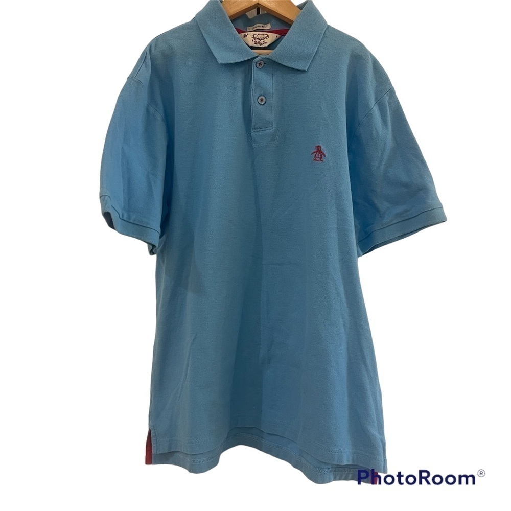 Penguin Polo Shirt Mens Small Blue Classic Fit Casual Short Sleeve